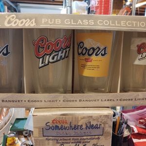 Coors pub glass set